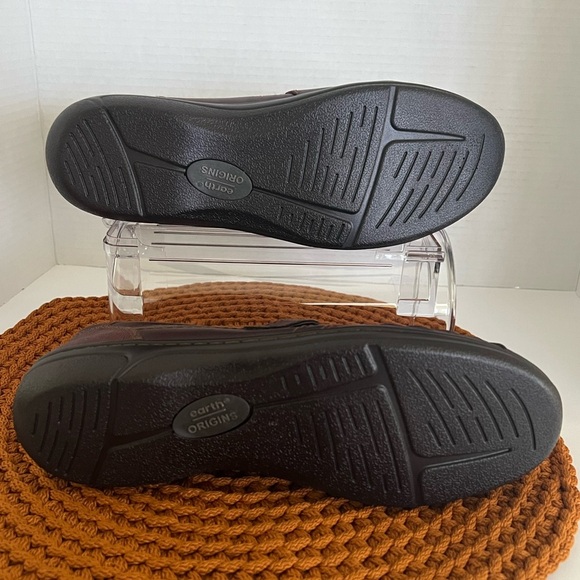 Earth Origins Glendale Gabrielle Womens Burgundy Leather Loafer Flats Shoes - Picture 6 of 7